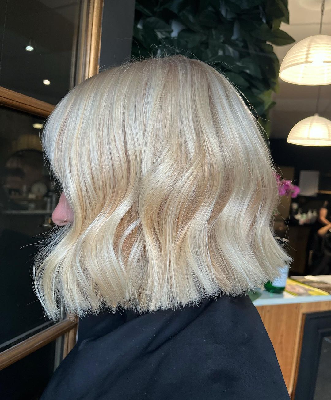 textured long bob