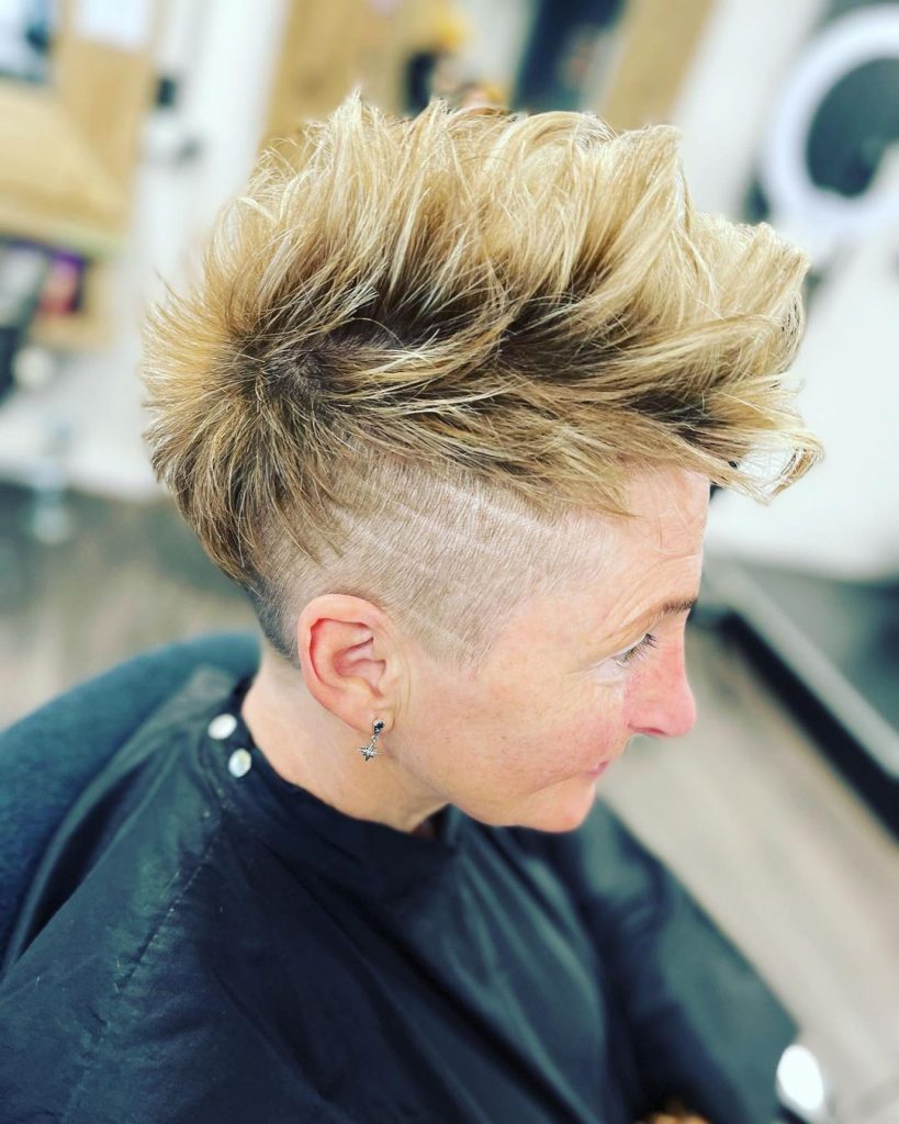 pixie cut with faded sides