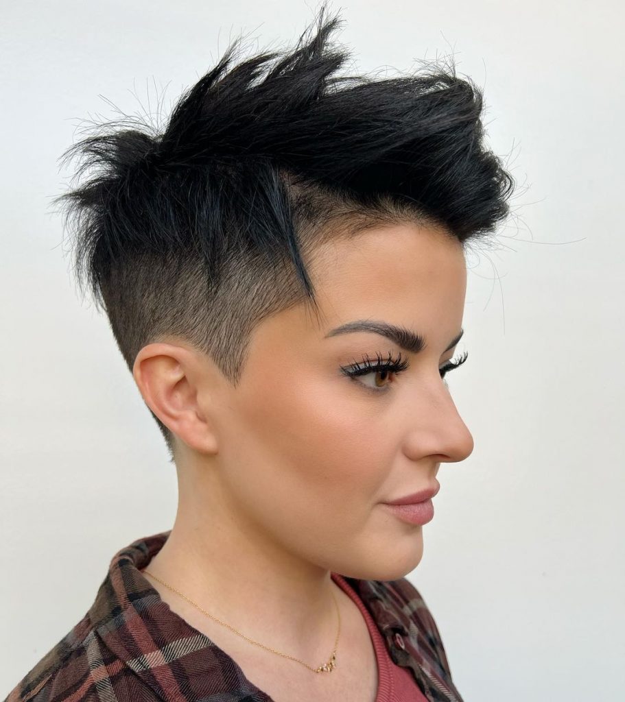 Spiky pixie cut with undercut