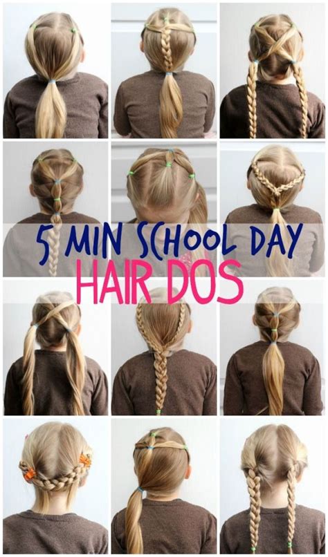 5-Minute School Day Hairdos cute hairstyles