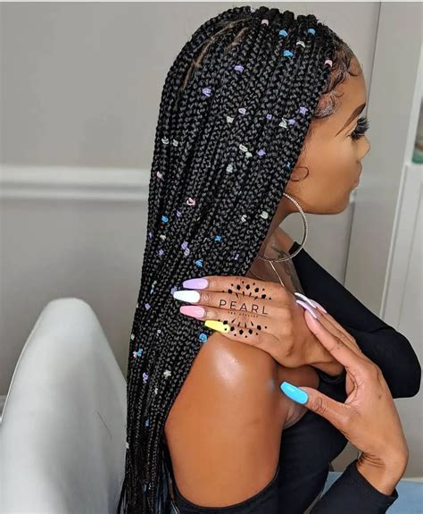 Beaded Box Braids Elegance braided hairstyles