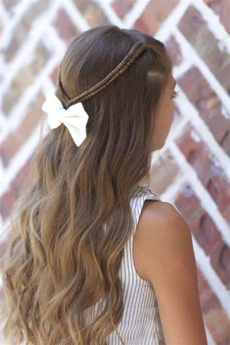 Bohemian Halo Braid with a Whimsical Twist hairstyles for girls