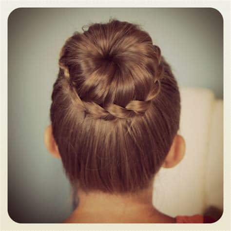 Braided Crown Bun cute hairstyles