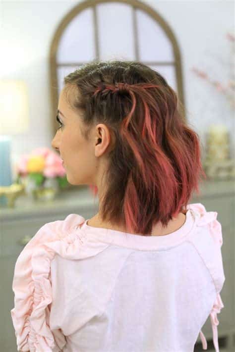 Braided Rose-Pink Ombre cute hairstyles