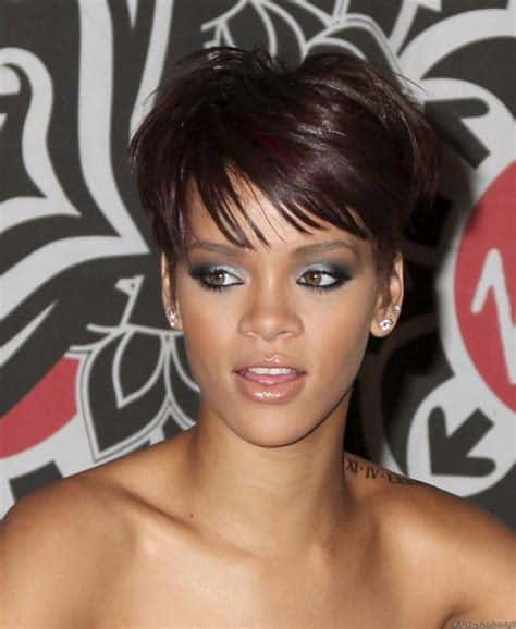 Chic Pixie Cut with Deep Mahogany Hues short hairstyles