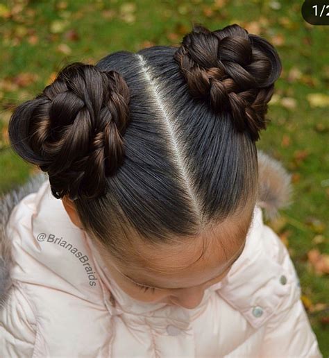 Double Braided Buns cute hairstyles