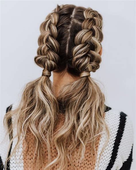 Double Dutch Braid Blondesplash braided hairstyles