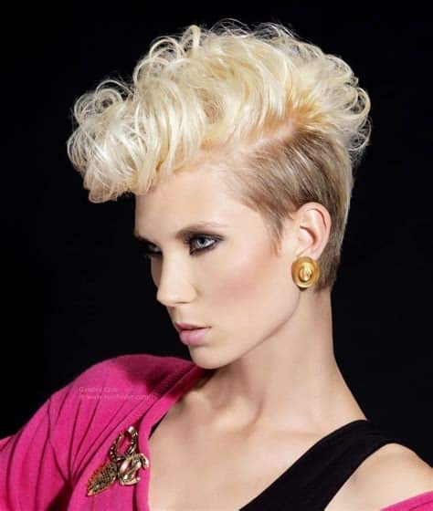 Edgy Platinum Pixie 80s hairstyles