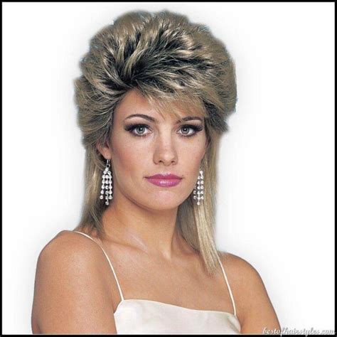 Feathered Silver Fox Look 80s hairstyles