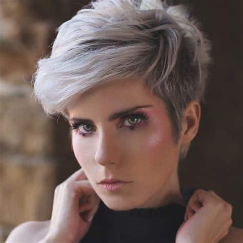 Icy Platinum Pixie short hairstyles