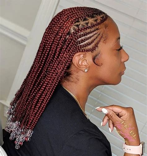 Red Braided Elegance braided hairstyles