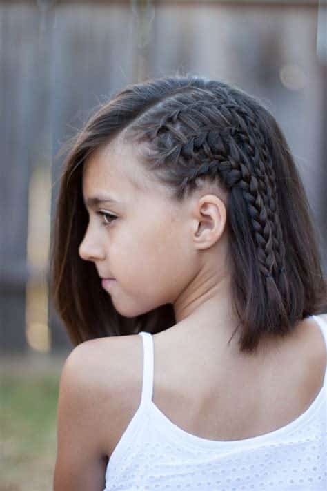 Side Braided Elegance hairstyles for girls