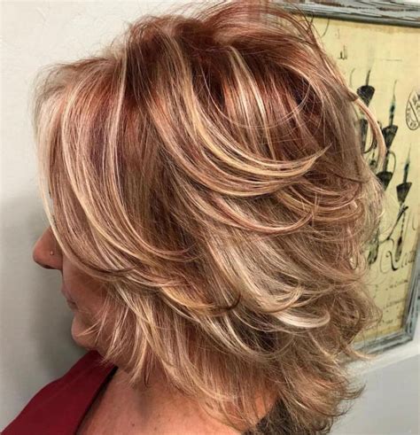 Sunset Glow Highlights hairstyles for women over 50