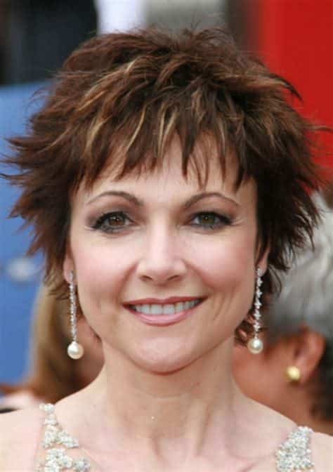 Textured Chocolate Pixie hairstyles for women over 50